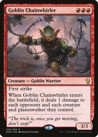 Goblin Chainwhirler [Dominaria] | Dumpster Cat Games