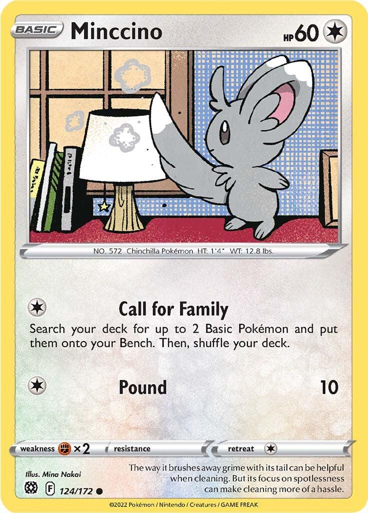 Minccino (124/172) [Sword & Shield: Brilliant Stars] | Dumpster Cat Games