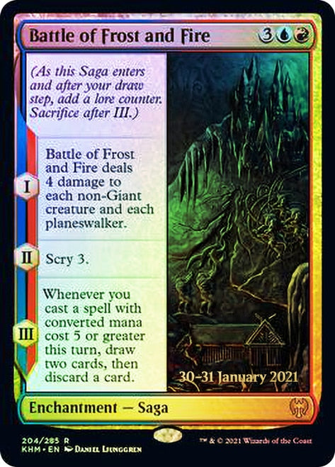 Battle of Frost and Fire [Kaldheim Prerelease Promos] | Dumpster Cat Games