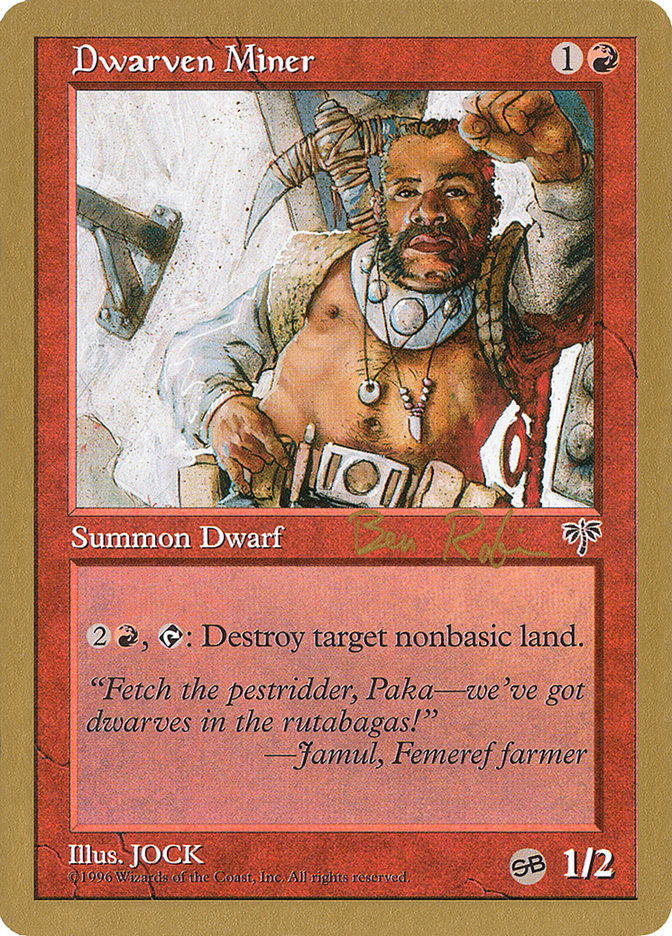 Dwarven Miner (Ben Rubin) (SB) [World Championship Decks 1998] | Dumpster Cat Games