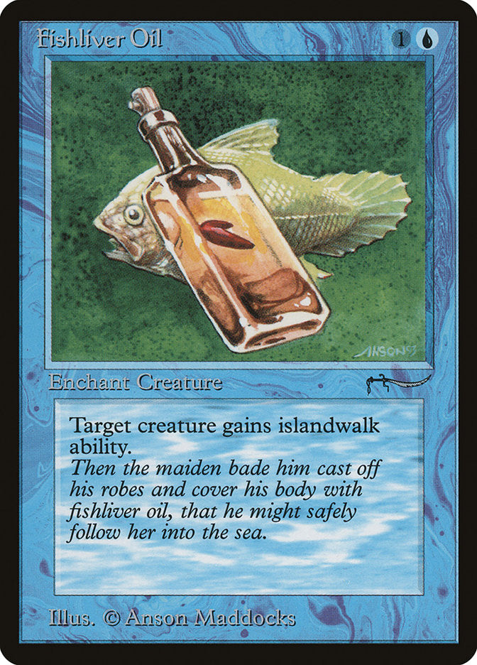 Fishliver Oil (Dark Mana Cost) [Arabian Nights] | Dumpster Cat Games