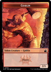 Goblin (0008) // Goblin (0009) Double-Sided Token [Ravnica Remastered Tokens] | Dumpster Cat Games