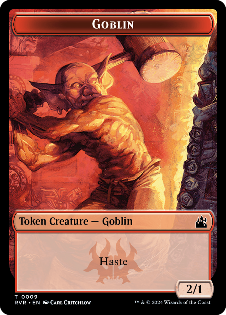 Bird // Goblin (0009) Double-Sided Token [Ravnica Remastered Tokens] | Dumpster Cat Games