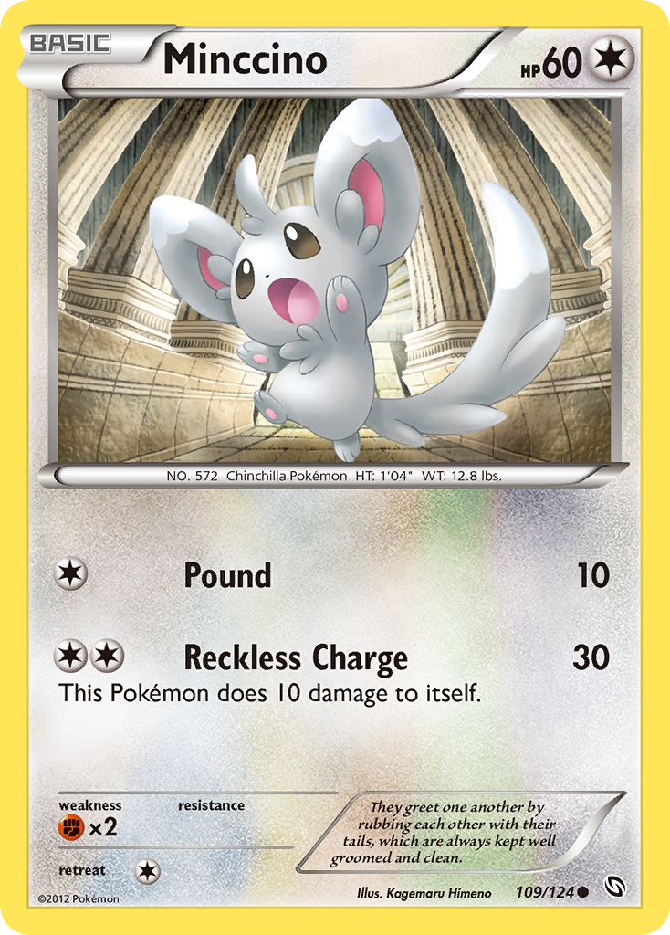 Minccino (109/124) [Black & White: Dragons Exalted] | Dumpster Cat Games