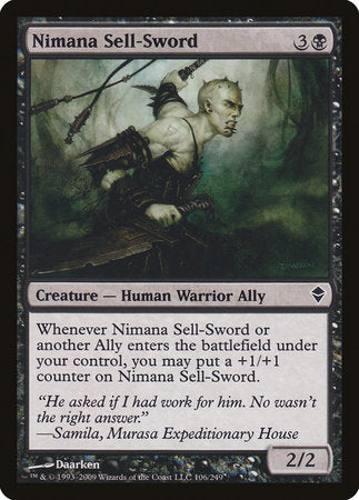 Nimana Sell-Sword [Zendikar] | Dumpster Cat Games
