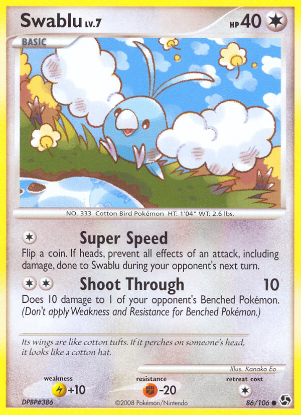 Swablu (86/106) [Diamond & Pearl: Great Encounters] | Dumpster Cat Games