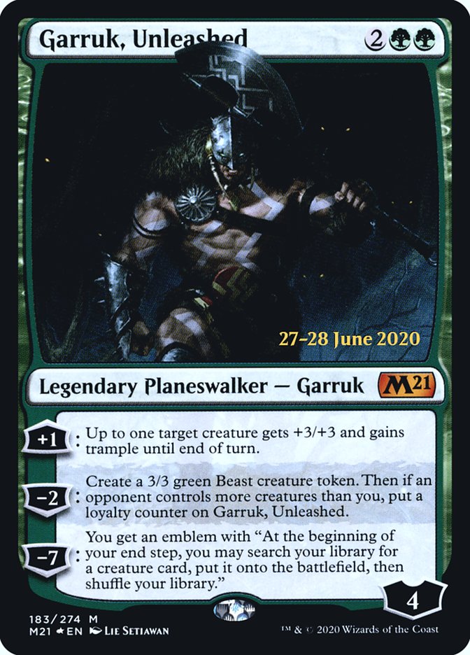 Garruk, Unleashed  [Core Set 2021 Prerelease Promos] | Dumpster Cat Games