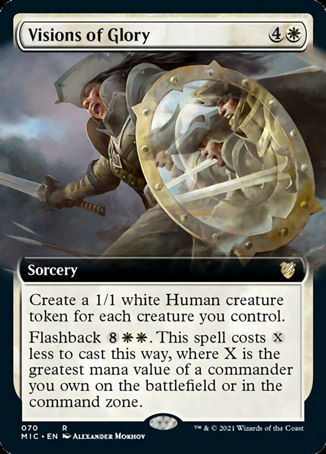 Visions of Glory (Extended) [Innistrad: Midnight Hunt Commander] | Dumpster Cat Games