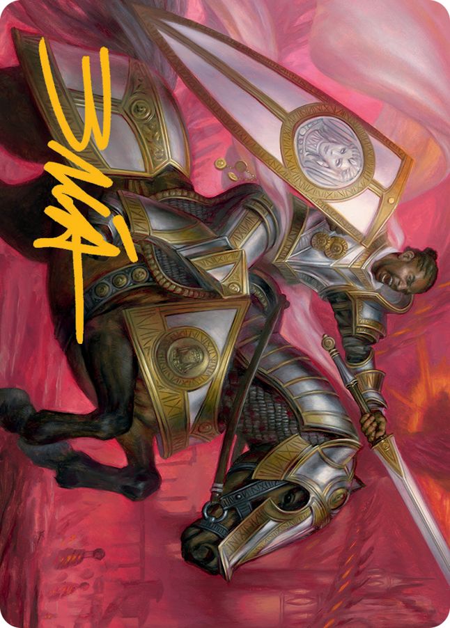Sigiled Sentinel Art Card (Gold-Stamped Signature) [March of the Machine Art Series] | Dumpster Cat Games