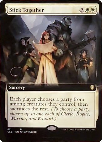 Stick Together (Extended Art) [Commander Legends: Battle for Baldur's Gate] | Dumpster Cat Games