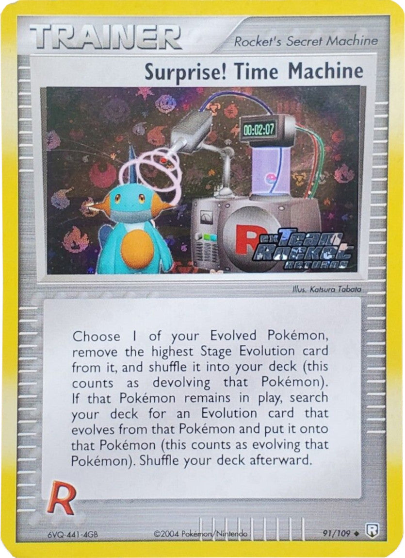 Surprise! Time Machine (91/109) (Stamped) [EX: Team Rocket Returns] | Dumpster Cat Games