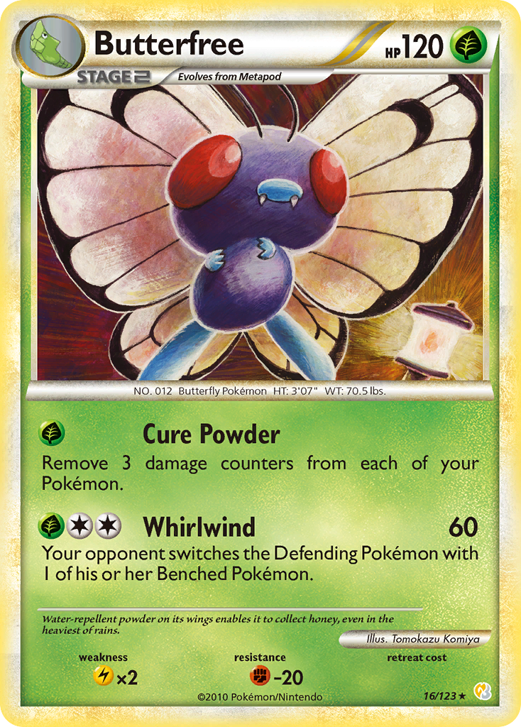 Butterfree (16/123) [HeartGold & SoulSilver: Base Set] | Dumpster Cat Games