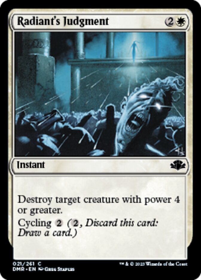 Radiant's Judgment [Dominaria Remastered] | Dumpster Cat Games
