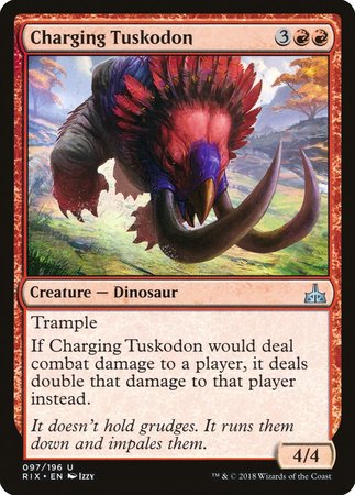 Charging Tuskodon [Rivals of Ixalan] | Dumpster Cat Games