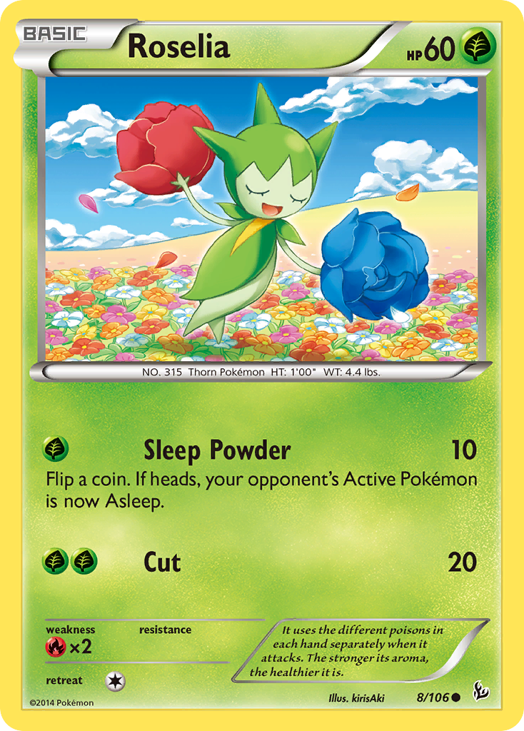 Roselia (8/106) [XY: Flashfire] | Dumpster Cat Games
