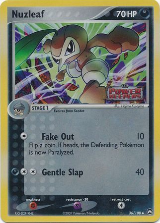 Nuzleaf (36/108) (Stamped) [EX: Power Keepers] | Dumpster Cat Games