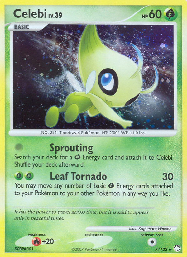 Celebi (7/123) [Diamond & Pearl: Mysterious Treasures] | Dumpster Cat Games