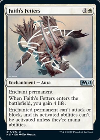 Faith's Fetters [Core Set 2021] | Dumpster Cat Games