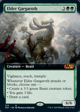 Elder Gargaroth (Extended Art) [Core Set 2021] | Dumpster Cat Games