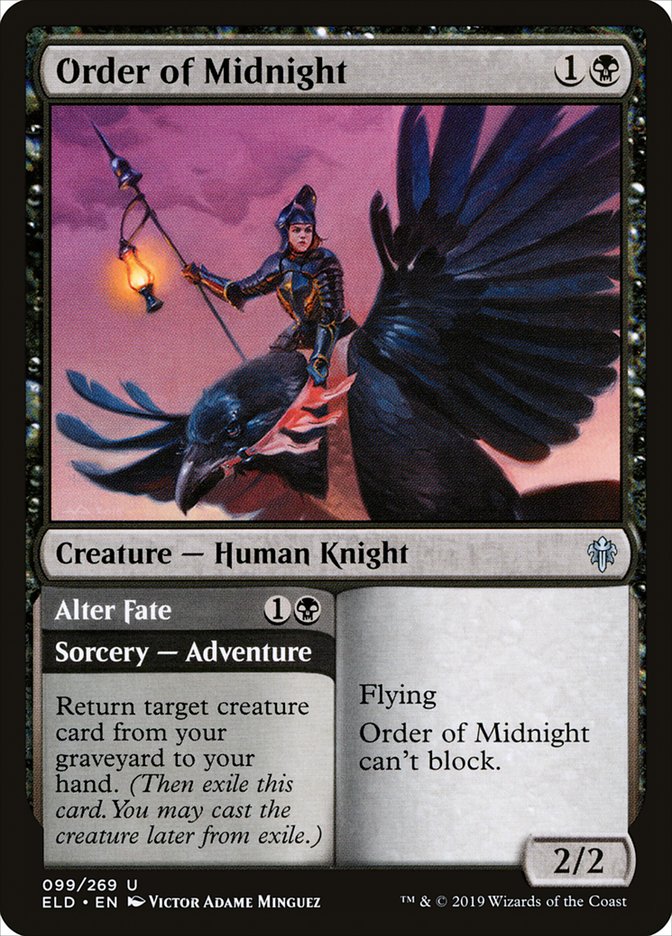 Order of Midnight // Alter Fate [Throne of Eldraine] | Dumpster Cat Games
