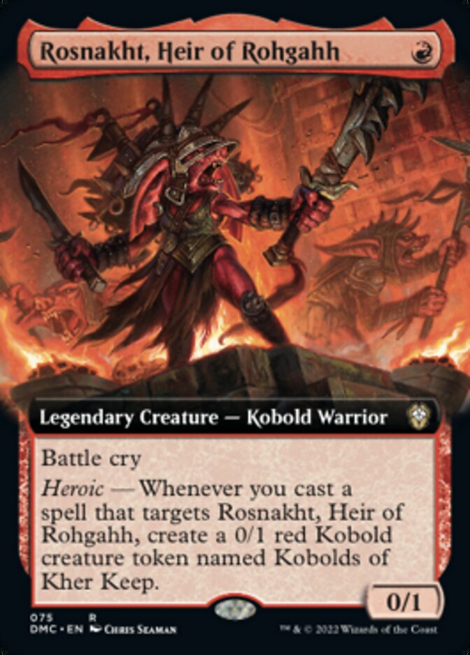 Rosnakht, Heir of Rohgahh (Extended Art) [Dominaria United Commander] | Dumpster Cat Games