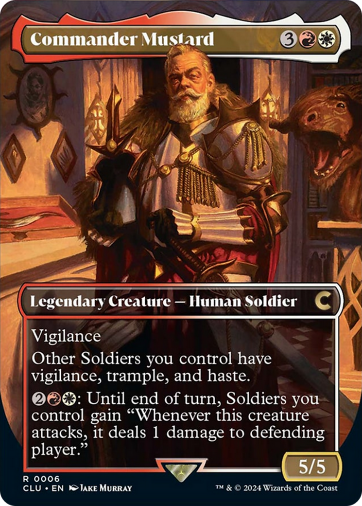 Commander Mustard (Borderless) [Ravnica: Clue Edition] | Dumpster Cat Games