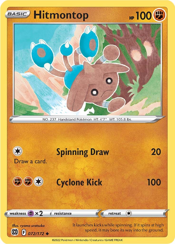 Hitmontop (072/172) [Sword & Shield: Brilliant Stars] | Dumpster Cat Games