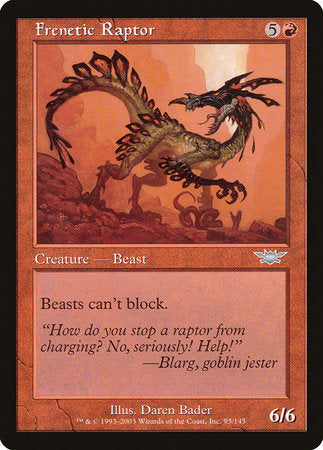 Frenetic Raptor [Legions] | Dumpster Cat Games