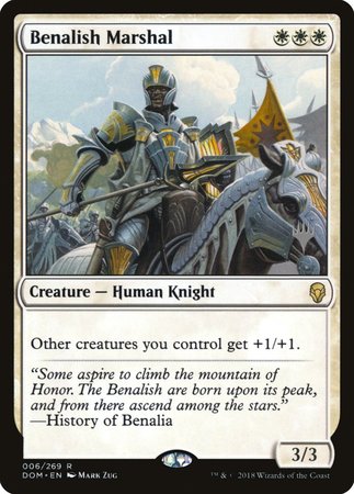 Benalish Marshal [Dominaria Promos] | Dumpster Cat Games