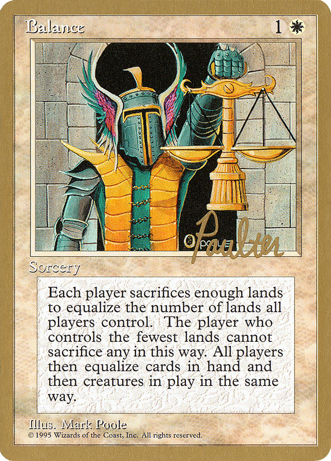 Balance (Preston Poulter) [Pro Tour Collector Set] | Dumpster Cat Games
