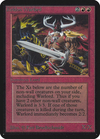 Keldon Warlord [Limited Edition Alpha] | Dumpster Cat Games