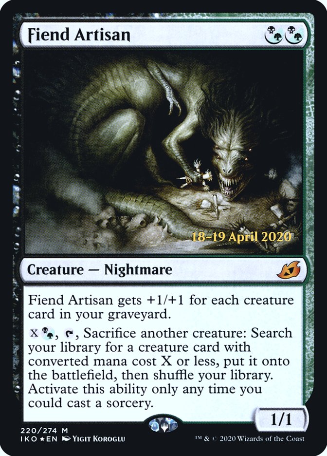 Fiend Artisan  [Ikoria: Lair of Behemoths Prerelease Promos] | Dumpster Cat Games