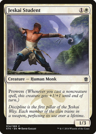 Jeskai Student [Khans of Tarkir] | Dumpster Cat Games
