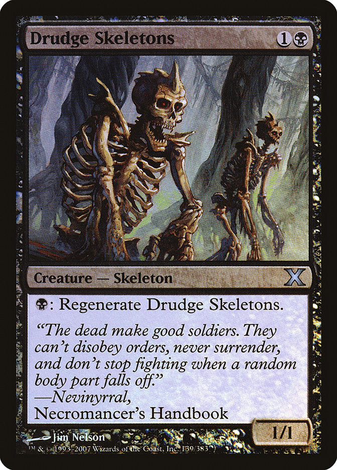 Drudge Skeletons (Premium Foil) [Tenth Edition] | Dumpster Cat Games