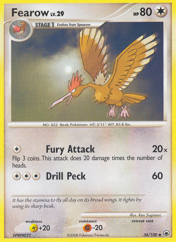 Fearow (36/100) [Diamond & Pearl: Majestic Dawn] | Dumpster Cat Games