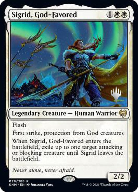 Sigrid, God-Favored [Kaldheim Promo Pack] | Dumpster Cat Games