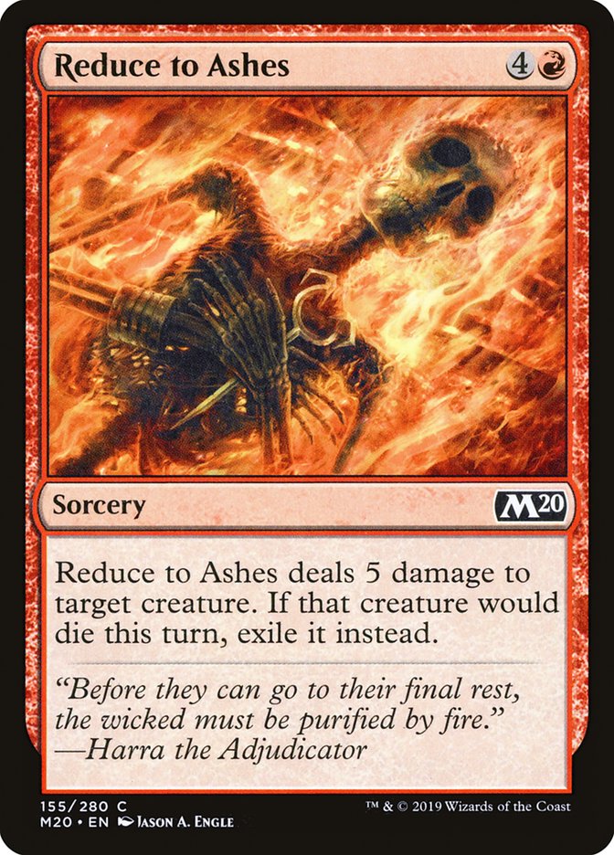 Reduce to Ashes [Core Set 2020] | Dumpster Cat Games
