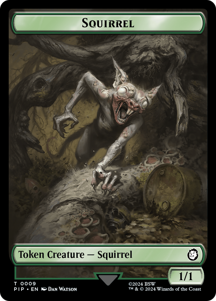 Junk // Squirrel Double-Sided Token [Fallout Tokens] | Dumpster Cat Games