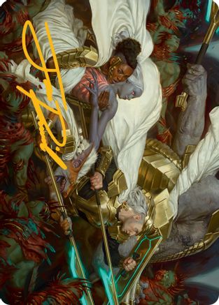 Storm the Seedcore Art Card (Gold-Stamped Signature) [March of the Machine Art Series] | Dumpster Cat Games