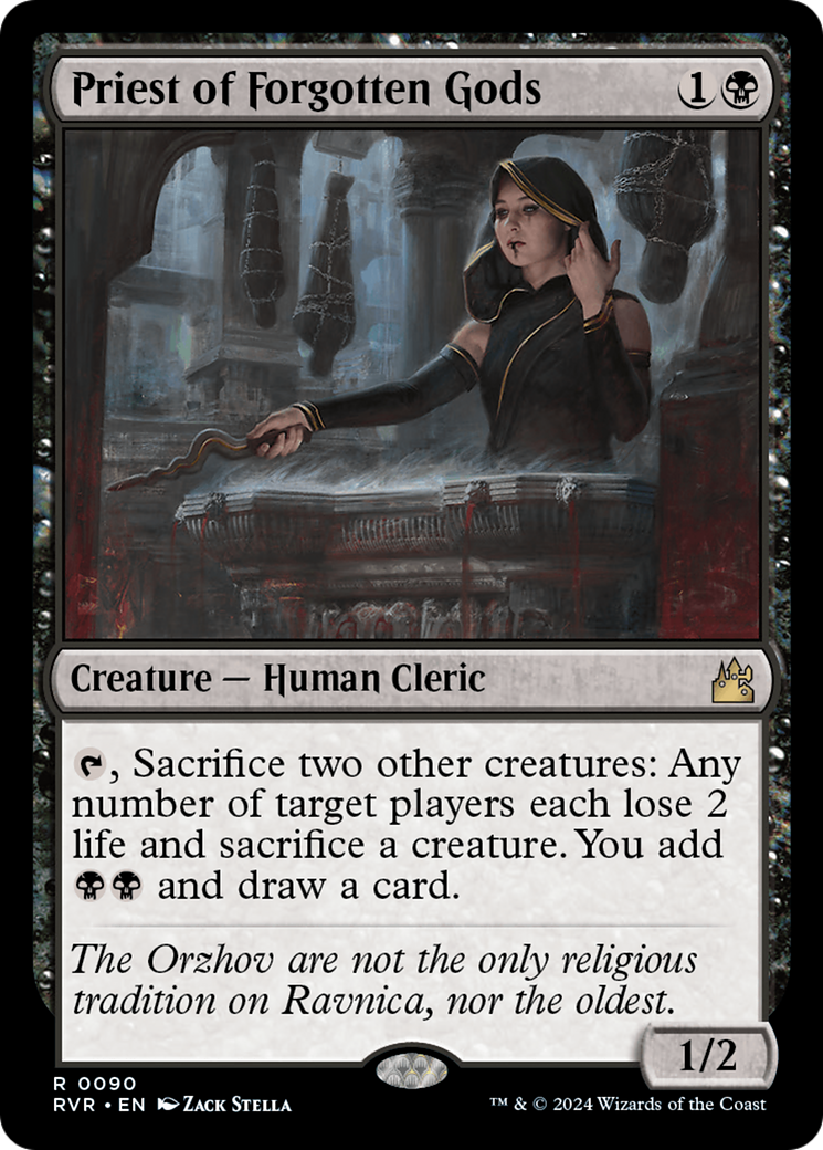 Priest of Forgotten Gods [Ravnica Remastered] | Dumpster Cat Games