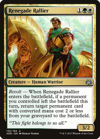 Renegade Rallier [Aether Revolt] | Dumpster Cat Games