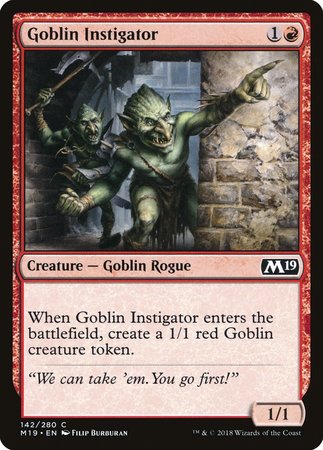 Goblin Instigator [Core Set 2019] | Dumpster Cat Games