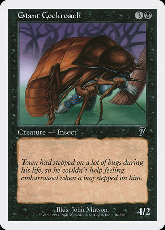 Giant Cockroach [Seventh Edition] | Dumpster Cat Games