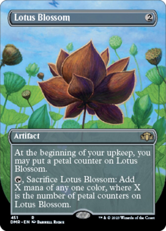 Lotus Blossom (Borderless Alternate Art) [Dominaria Remastered] | Dumpster Cat Games