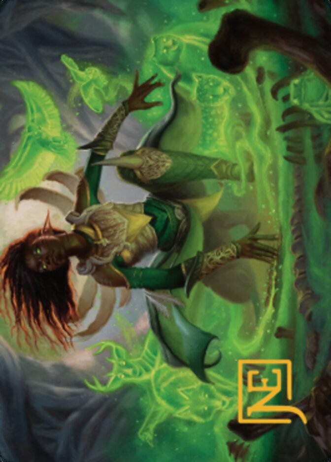 Fauna Shaman Art Card (Gold-Stamped Signature) [The Brothers' War Art Series] | Dumpster Cat Games