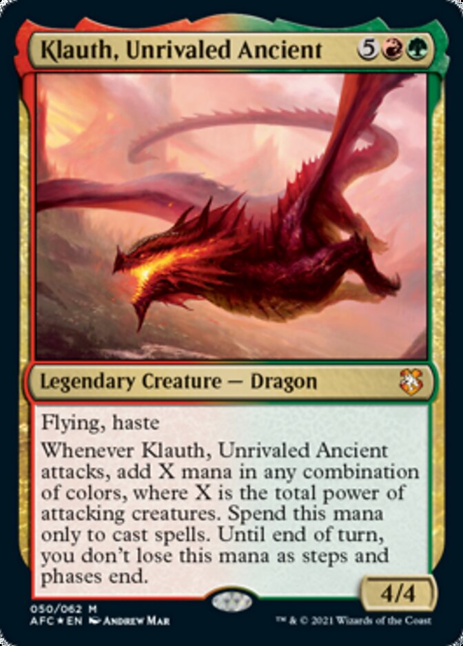 Klauth, Unrivaled Ancient [Dungeons & Dragons: Adventures in the Forgotten Realms Commander] | Dumpster Cat Games