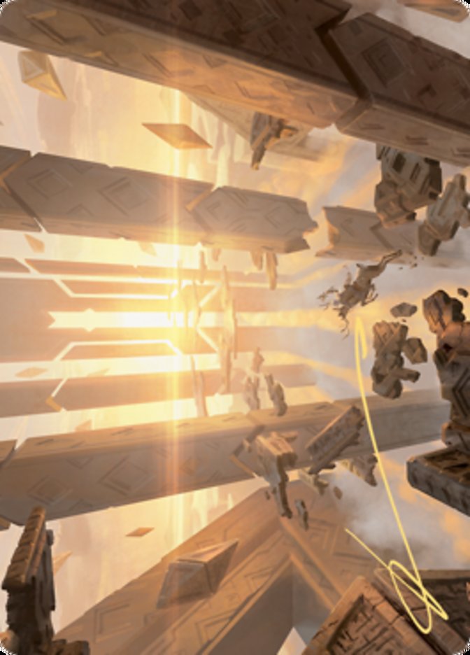 Skyclave Basilica Art Card (Gold-Stamped Signature) [Zendikar Rising Art Series] | Dumpster Cat Games