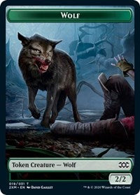 Wolf // Wurm (030) Double-sided Token [Double Masters Tokens] | Dumpster Cat Games