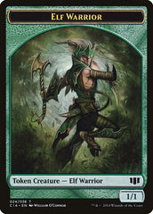 Gargoyle // Elf Warrior Double-sided Token [Commander 2014 Tokens] | Dumpster Cat Games