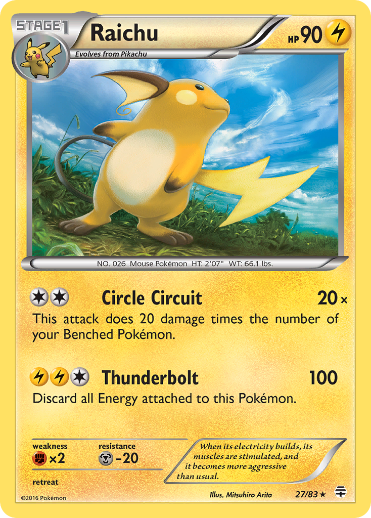 Raichu (27/83) [XY: Generations] | Dumpster Cat Games